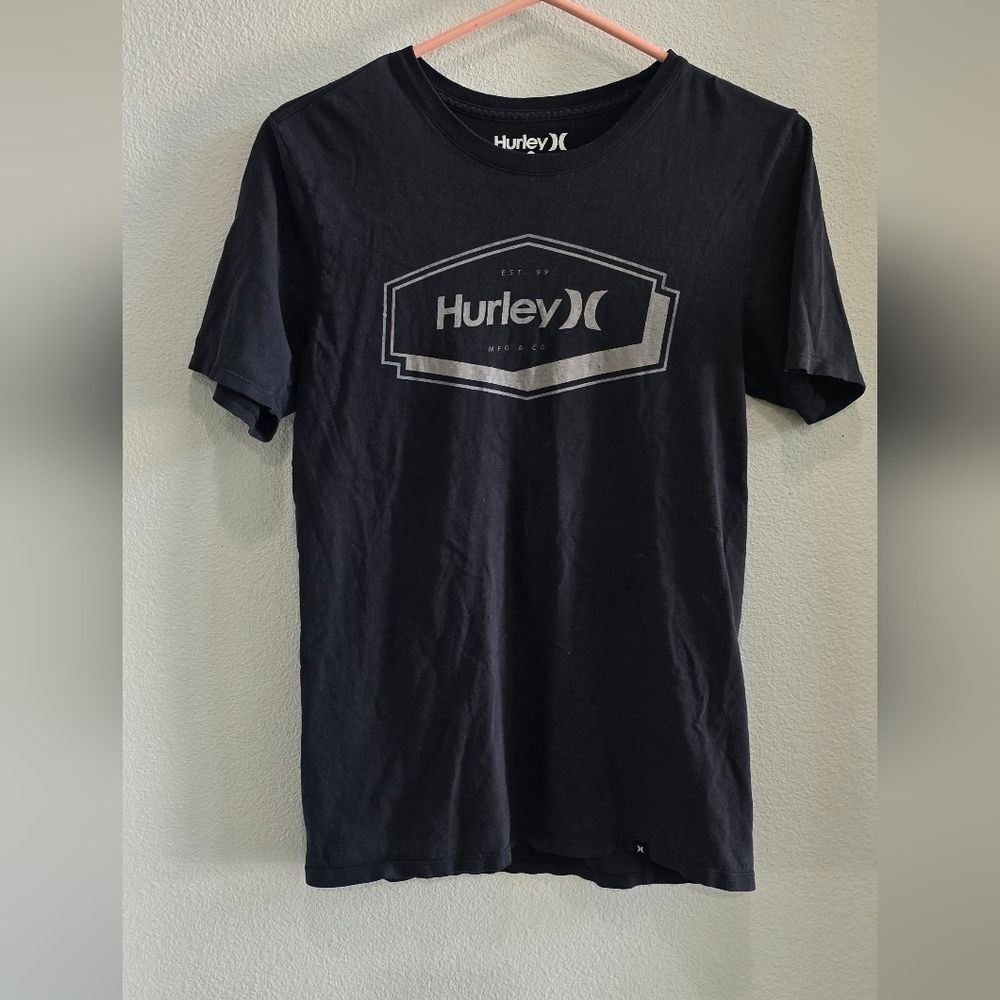 Hurley Charcoal Logo Men's Tee size small